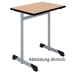 Einerschülertisch, 70x50 (B/T), 25 mm E1-Güte-Feinspannplatte ABS Kante, Höhe wählbar 